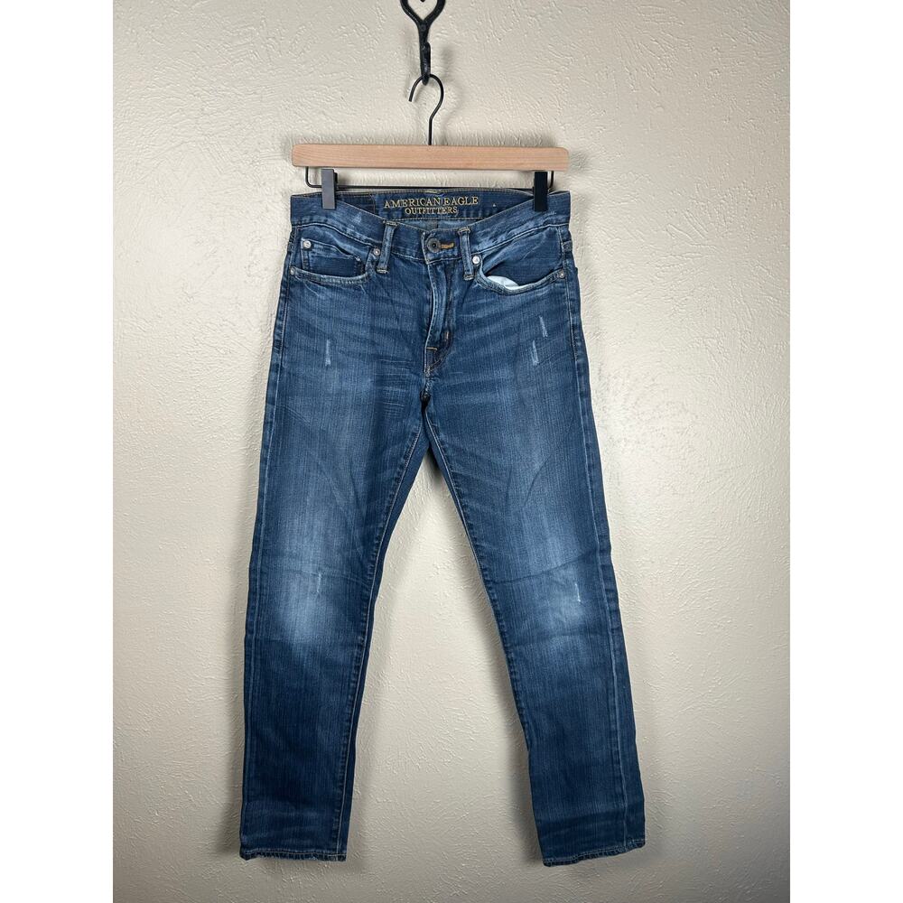 American Eagle Jeans Men's Size 28x32 Blue Denim Tapered Leg Classic Pants